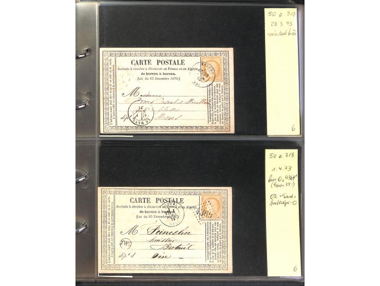 1872/78, umfangreiche Sammlung der amtlichen Formularkarten mit einigen hundert, meist gebrauchten Karten mit vielen verschie