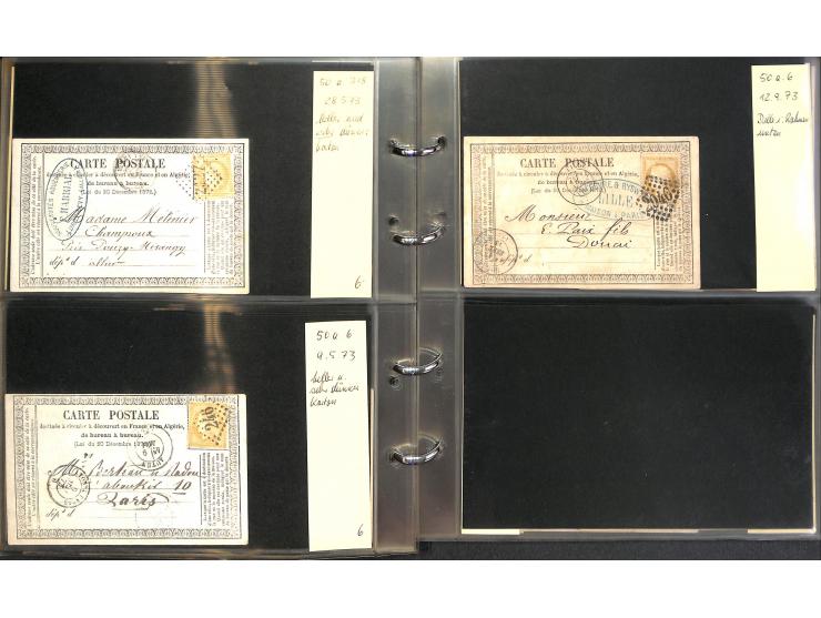 1872/78, umfangreiche Sammlung der amtlichen Formularkarten mit einigen hundert, meist gebrauchten Karten mit vielen verschie