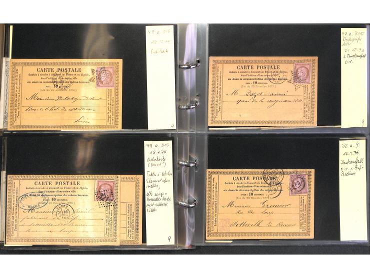 1872/78, umfangreiche Sammlung der amtlichen Formularkarten mit einigen hundert, meist gebrauchten Karten mit vielen verschie