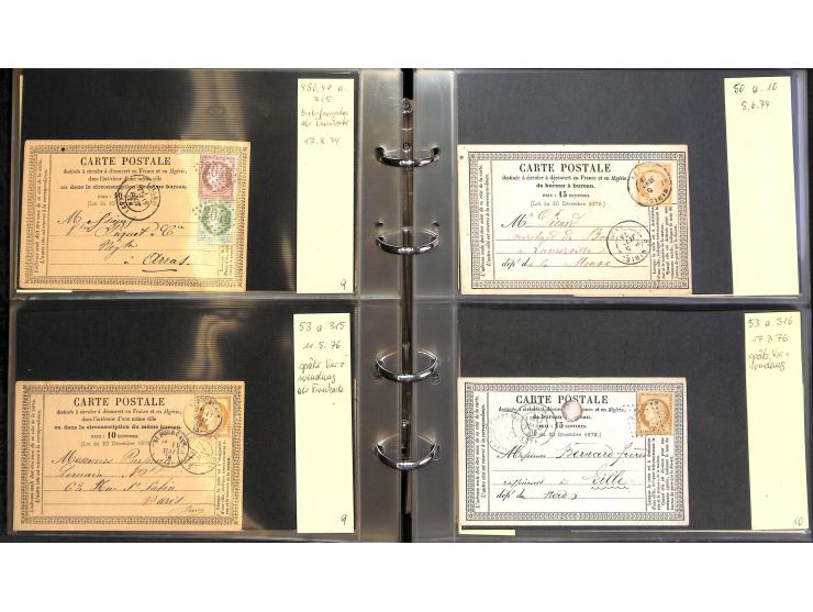 1872/78, umfangreiche Sammlung der amtlichen Formularkarten mit einigen hundert, meist gebrauchten Karten mit vielen verschie