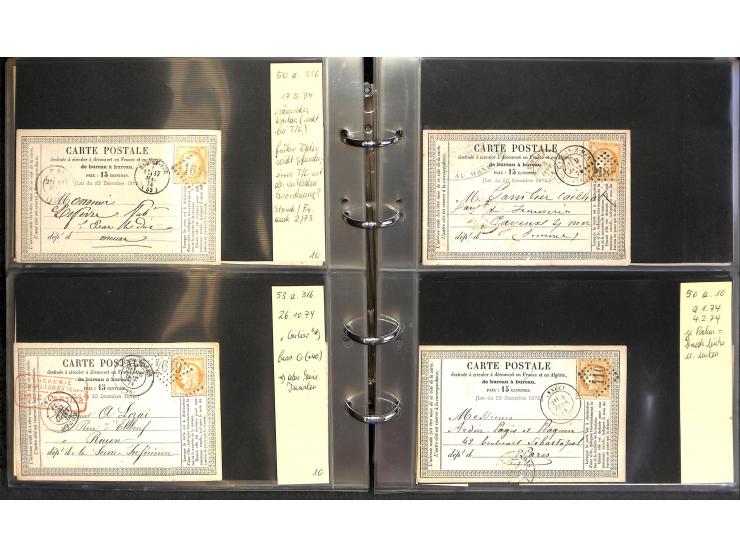 1872/78, umfangreiche Sammlung der amtlichen Formularkarten mit einigen hundert, meist gebrauchten Karten mit vielen verschie
