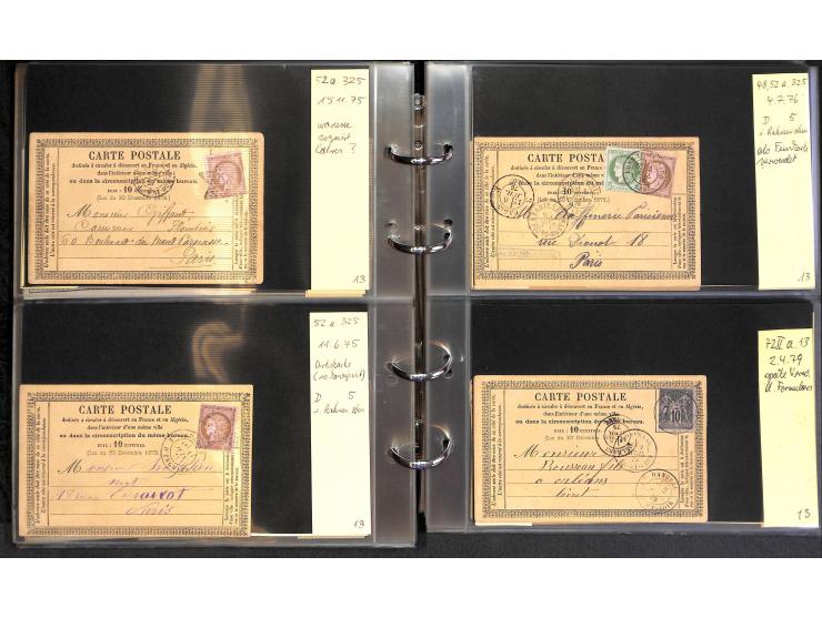 1872/78, umfangreiche Sammlung der amtlichen Formularkarten mit einigen hundert, meist gebrauchten Karten mit vielen verschie