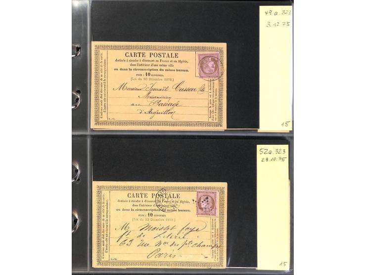 1872/78, umfangreiche Sammlung der amtlichen Formularkarten mit einigen hundert, meist gebrauchten Karten mit vielen verschie
