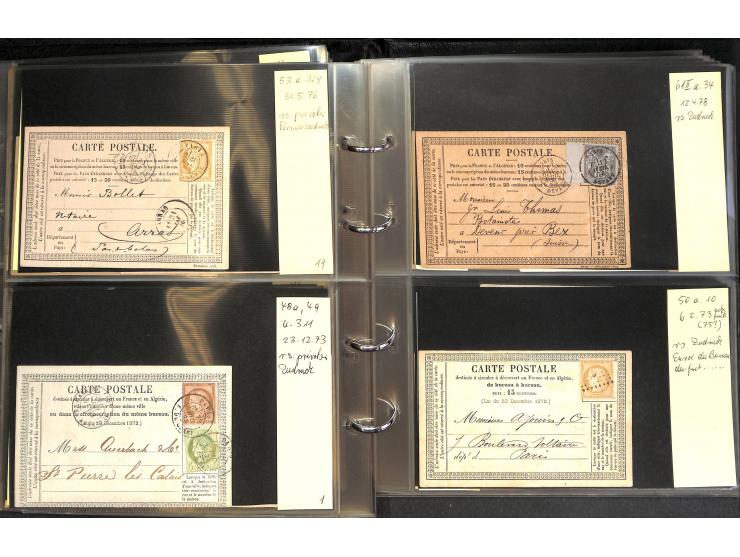 1872/78, umfangreiche Sammlung der amtlichen Formularkarten mit einigen hundert, meist gebrauchten Karten mit vielen verschie