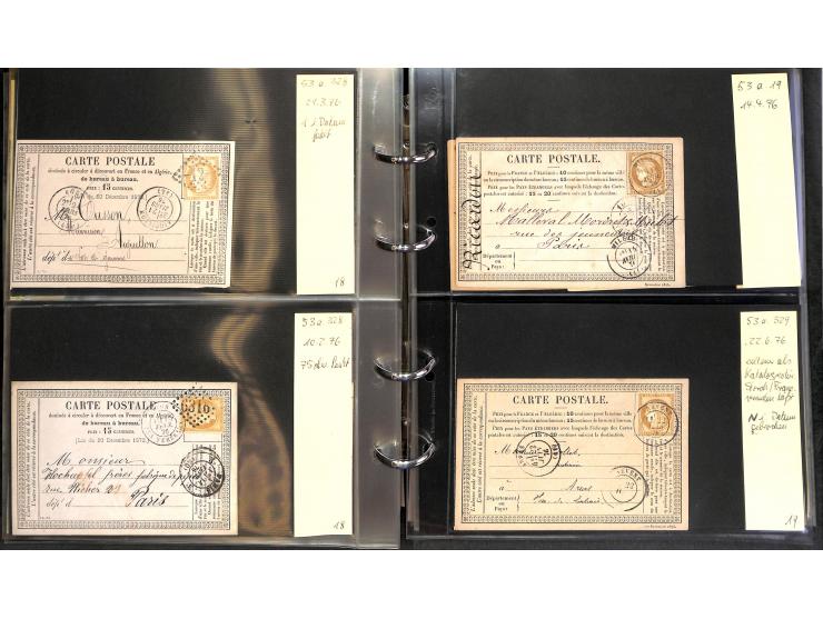 1872/78, umfangreiche Sammlung der amtlichen Formularkarten mit einigen hundert, meist gebrauchten Karten mit vielen verschie