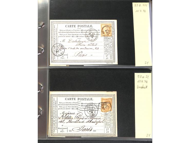 1872/78, umfangreiche Sammlung der amtlichen Formularkarten mit einigen hundert, meist gebrauchten Karten mit vielen verschie