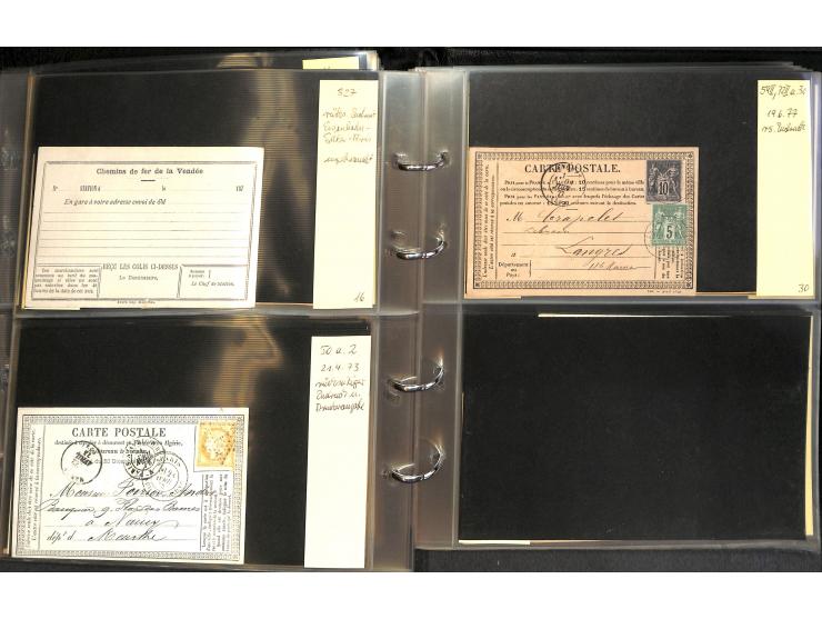 1872/78, umfangreiche Sammlung der amtlichen Formularkarten mit einigen hundert, meist gebrauchten Karten mit vielen verschie