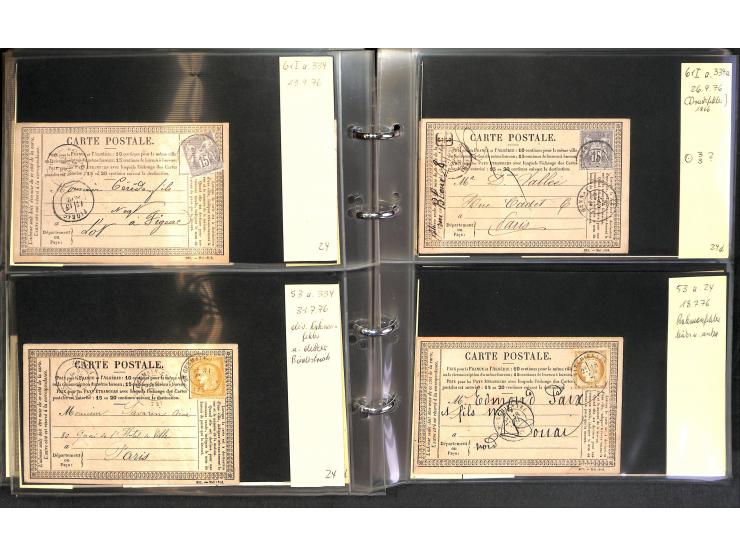 1872/78, umfangreiche Sammlung der amtlichen Formularkarten mit einigen hundert, meist gebrauchten Karten mit vielen verschie