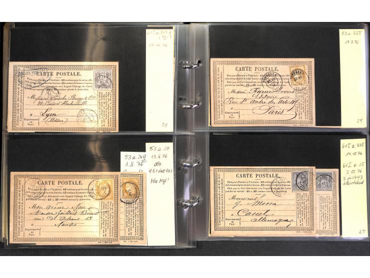 1872/78, umfangreiche Sammlung der amtlichen Formularkarten mit einigen hundert, meist gebrauchten Karten mit vielen verschie