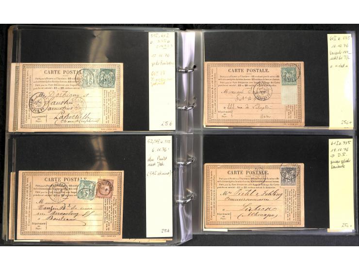 1872/78, umfangreiche Sammlung der amtlichen Formularkarten mit einigen hundert, meist gebrauchten Karten mit vielen verschie