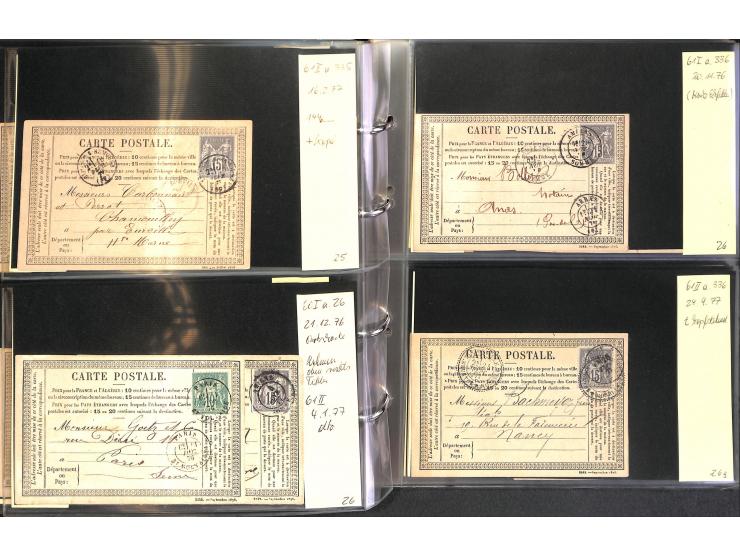 1872/78, umfangreiche Sammlung der amtlichen Formularkarten mit einigen hundert, meist gebrauchten Karten mit vielen verschie