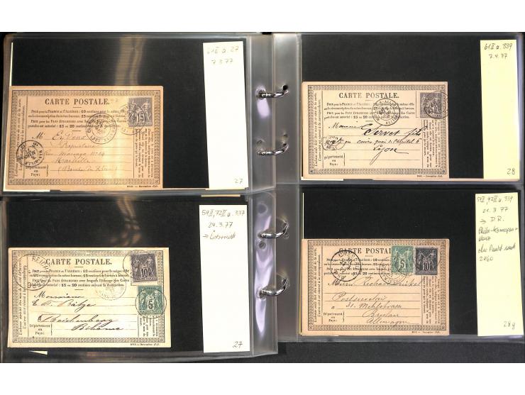 1872/78, umfangreiche Sammlung der amtlichen Formularkarten mit einigen hundert, meist gebrauchten Karten mit vielen verschie