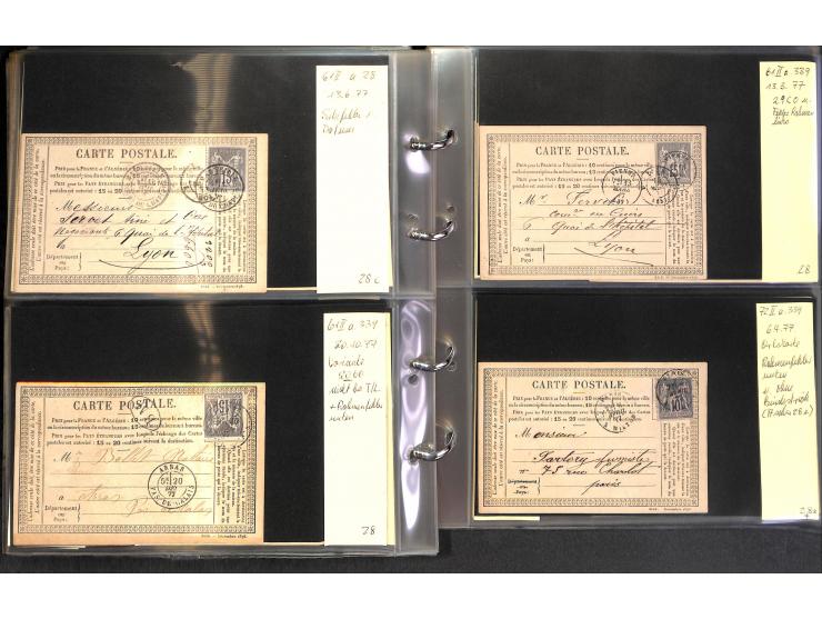 1872/78, umfangreiche Sammlung der amtlichen Formularkarten mit einigen hundert, meist gebrauchten Karten mit vielen verschie