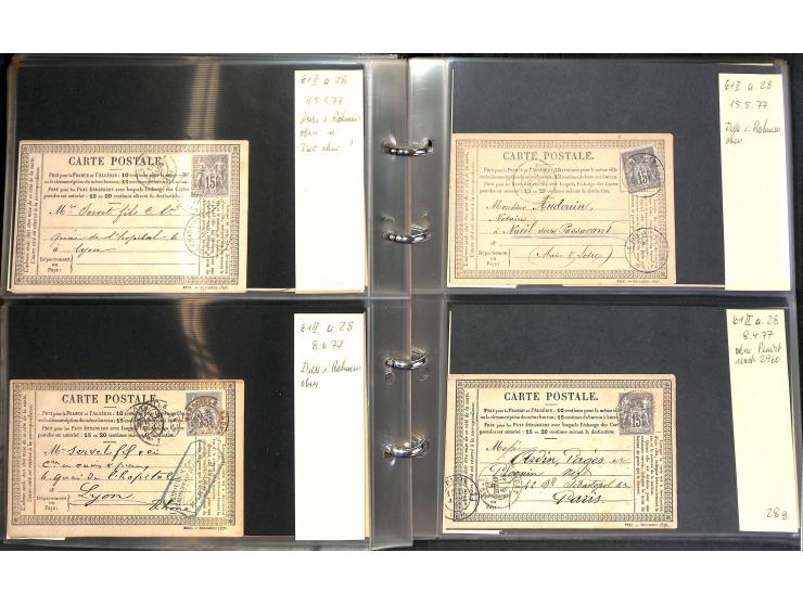 1872/78, umfangreiche Sammlung der amtlichen Formularkarten mit einigen hundert, meist gebrauchten Karten mit vielen verschie