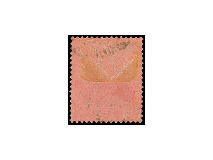 80 Pfg. karminrot (metallisch glänzend)/rotschwarz auf hellrosa, gestempelt, tadellos, Fotoattet Jäschke-L. BPP (2017) (Mi. 1