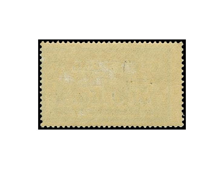 1923, Unverausgabte 500 M. auf 5 Fr. schwärzlichblau/hellbraunocker, sauber ungebraucht, tadellos, eine seltene Marke mit ein