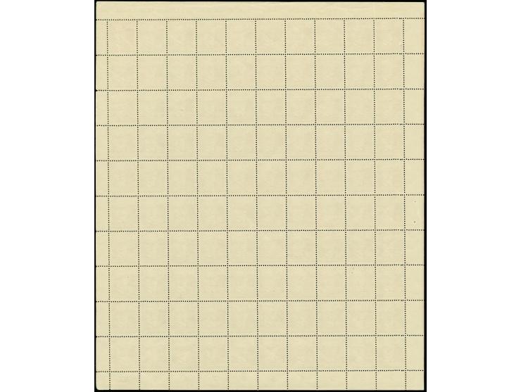 Köpfe II 84 Pfg. braunrot, Druck der Graphischen Werkstätten Leipzig, kpl. Bogen zu 100 Werten, postfrisch, einige Werte mit 