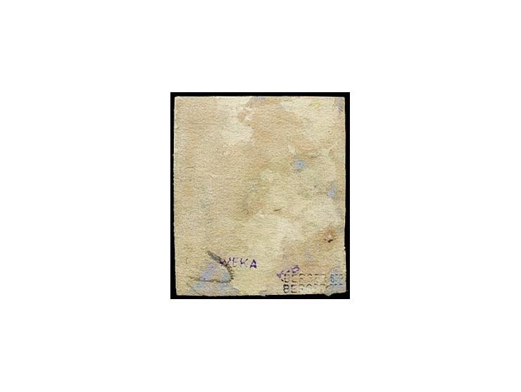 1856, 3 Pfg. mit grauem Netzwerk, allseits voll- bis breitrandig, gestempelt, tadellos, doppelt sign. Berger BPP mit Fotobefu