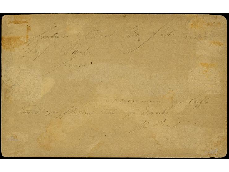 3/4 Schilling hellgrün/rosa mit sehr klarem Rundstempel "HELIGOLAND AP 14.1874" in Type als portogerechte Einzelfrankatur auf
