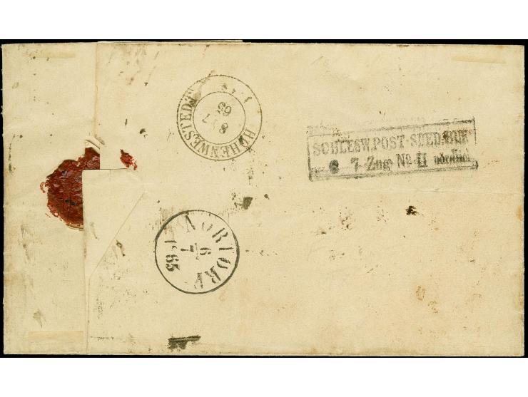 "Ascheberg 6/7 65" handschriftlicher Aufgabevermerk vorderseitig auf Faltbriefhülle nach Hohenwestedt, frankiert mit Schleswi