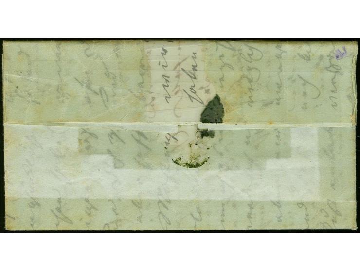 Bordesholm, "155" auf Dänemark  FIRE R.B.S. 4 S. rotbraun auf Faltbrief mit nebengesetzem Ra2 "Bordeshol, 9 Juli" nach Kiel, 