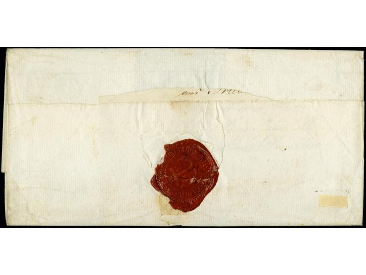 "BAHNHOF BÜTTEL 9.12.1855" vorderseitig auf doppelt verwendetem Brief nach Poppenbüll bei Garding, tadellos (HB 1)