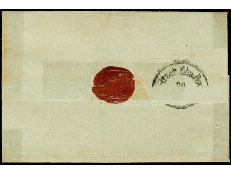 "Collmar.", handschriftlicher Aufgabevermerk vorderseitig auf Faltbriefhülle nach Herzhorn, frankiert mit Dänemark 4 S. braun