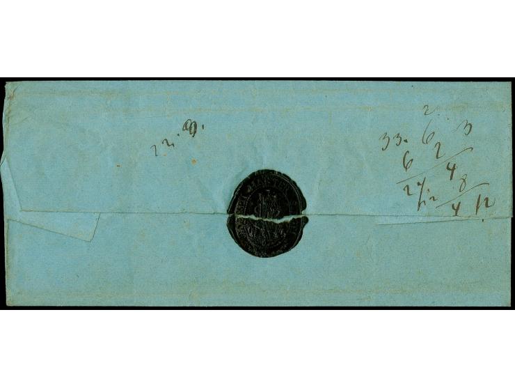 "Deezböl", handschriftlicher Aufgabevermerk vorderseitig auf Faltbriefhülle nach Leck, frankiert mit Dänemark 4 S. braun mit 