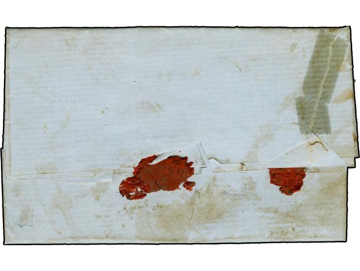 "v. Deettbüll 23/3", handschriftlicher Aufgabevermerk vorderseitig auf Faltbrief nach Medelbye nordöstlich von Leck, frankier