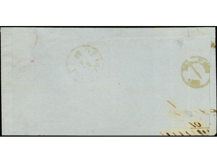 "DÖHNSDORF 25/6 1865", kleiner EKr. mit handschriftlicher Datumsangabe vorderseitig auf Briefvorderseite nach Pinneberg, fran