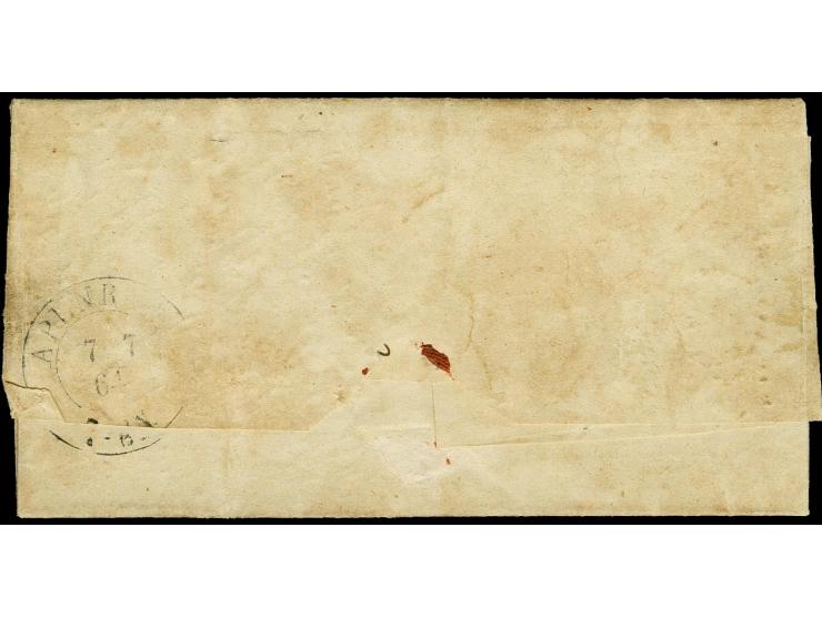 "Gram 1864", innen datierter Faltbrief nach Riisjarob bei Apenrade, frankiert mit Herzogth. Schleswig 1¼ S. grün mit Nr. "23"