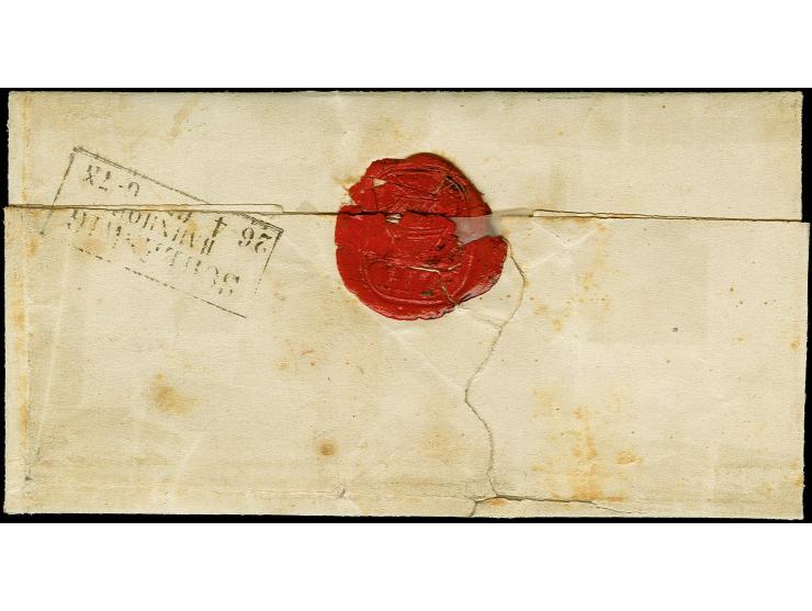 "v Heidkrug", handschriftlicher Aufgabevermerk vorderseitig auf Faltbriefhülle nach Schaalby, frankiert mit Herzogth. Schlesw