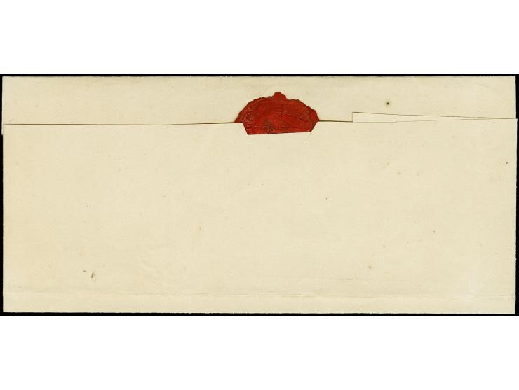 "v. Hemme 15/1", handschriftlicher Aufgabevermerk vorderseitig auf Faltbriefhülle mit blauem Aufgabestempel "HEIDE 15/1", ein
