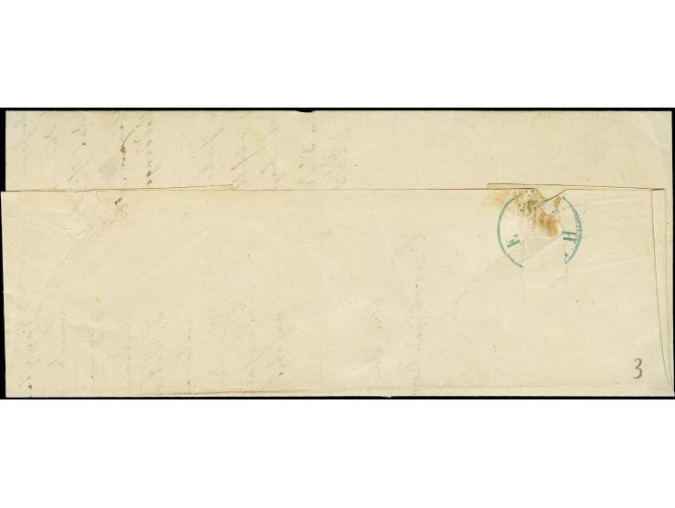 "Hemme", handschriftlicher Aufgabevermerk vorderseitig auf Faltbrief nach Heide, frankiert mit Dänemark 4 S. braun mit Nr. "1
