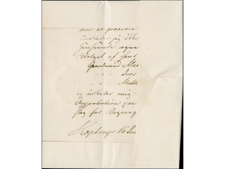 "Hoptrup 16. Juli 1863", innen datierter Faltbrief nach Hadersleben, tadellos