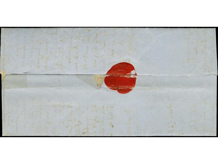 Klein-Sarau, "Sarau", handschriftlicher Aufgabevermerk vorderseitig auf komplettem Faltbrief nach St. Georgsberg, frankiert m