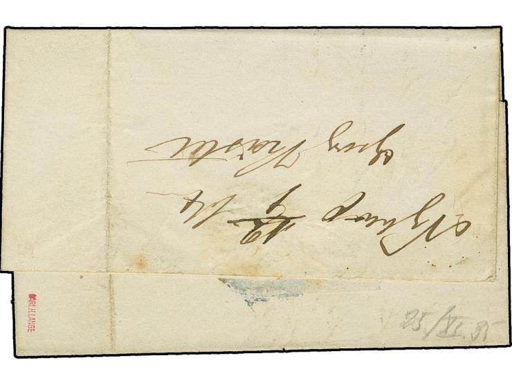 "fra Nyböl", handschriftlicher Aufgabevermerk vorderseitig auf kleinem Faltbrief nach Gravenstein, frankiert mit Dänemark 4 S