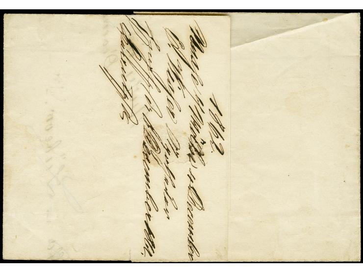 "Nusse via Möllen d. 4 ten Decembr: 1861", innen datierter Faltbrief nach Lübeck, vorderseitig Ra2 "PER LANDPOST" sowie Stadt