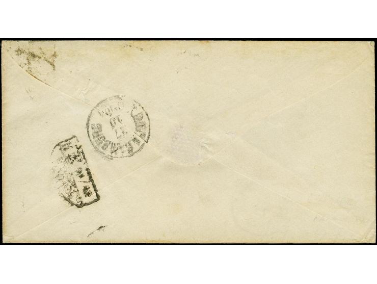 Pellworm, "214", 3-Ringstempel auf Dänemark 4 S. braun auf Umschlag nach Lübeck mit nebengesetztem EKr. "BAHNHOF HUSUM 27/10 
