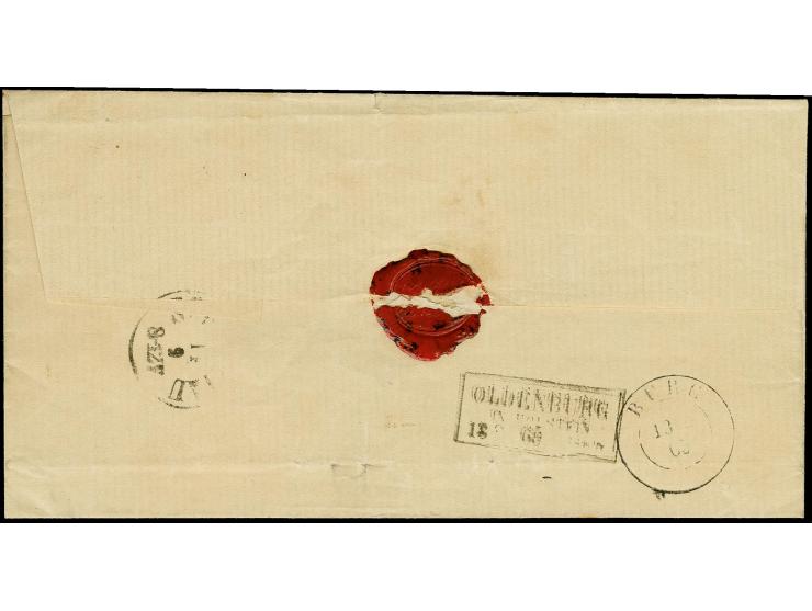 "Petersd 13/9. 65", handschriftlicher Aufgabevermerk vorderseitig auf Faltbriefhülle nach Ratekau bei Schwartau, frankiert mi