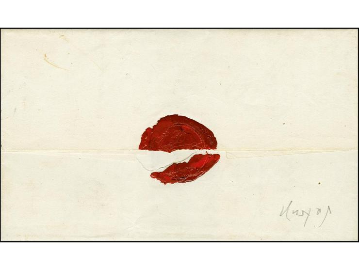 "Satrup den 15. Juni 1858", innen datierter Faltbrief nach Gottorf, frankiert mit Dänemark 4 S. braun mit Nr. "66" und nebeng