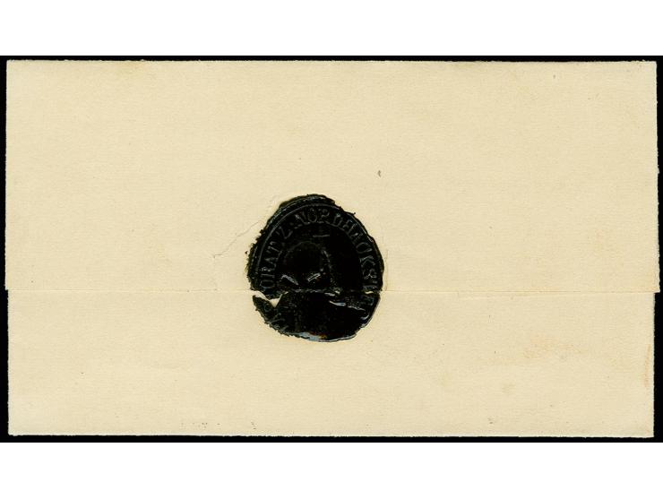 "Skovlund 13/4 59", handschriftlicher Aufgabevermerk vorderseitig auf kleiner Faltbriefhülle nach Flensburg, tadellos
Abgebi