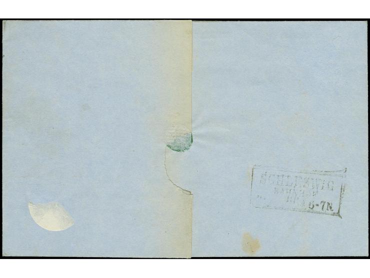 "Tingleff 20/9/66, handschriftlicher Aufgabevermerk vorderseitig auf Faltbrief nach Schleswig, frankiert mit Herzogth.-Schles