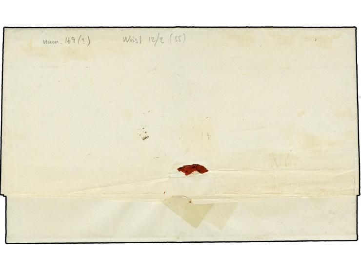 "Wrist 12/2", handschriftlicher Aufgabevermerk vorderseitig auf Faltbrief nach Itzehoe, frankiert mit Fire R.B.S. braun mit s