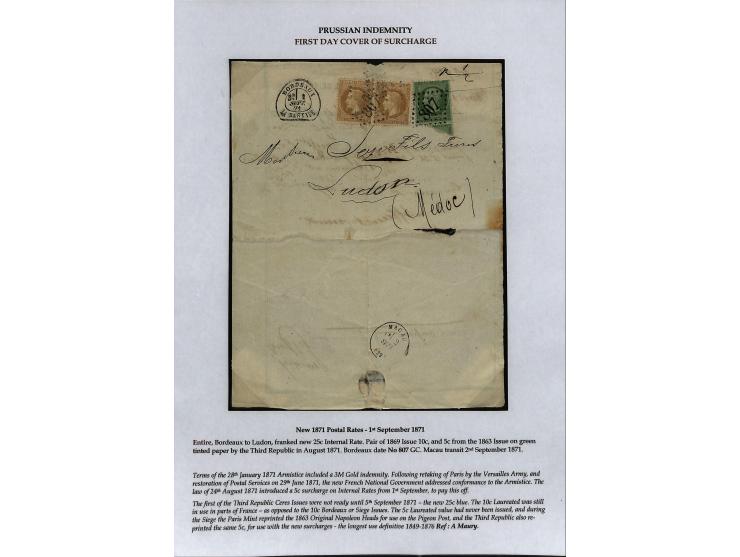 1849/75 (ca.), sehr schöner Sammlungsbestand, zu großen Teilen ausstellungsmäßig aufgezogen mit ungebrauchten und gebrauchten