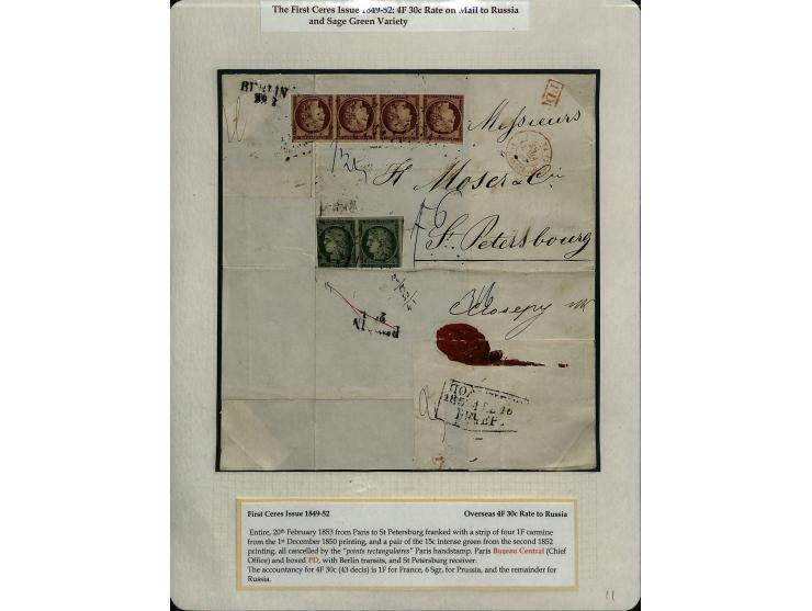 1849/75 (ca.), sehr schöner Sammlungsbestand, zu großen Teilen ausstellungsmäßig aufgezogen mit ungebrauchten und gebrauchten