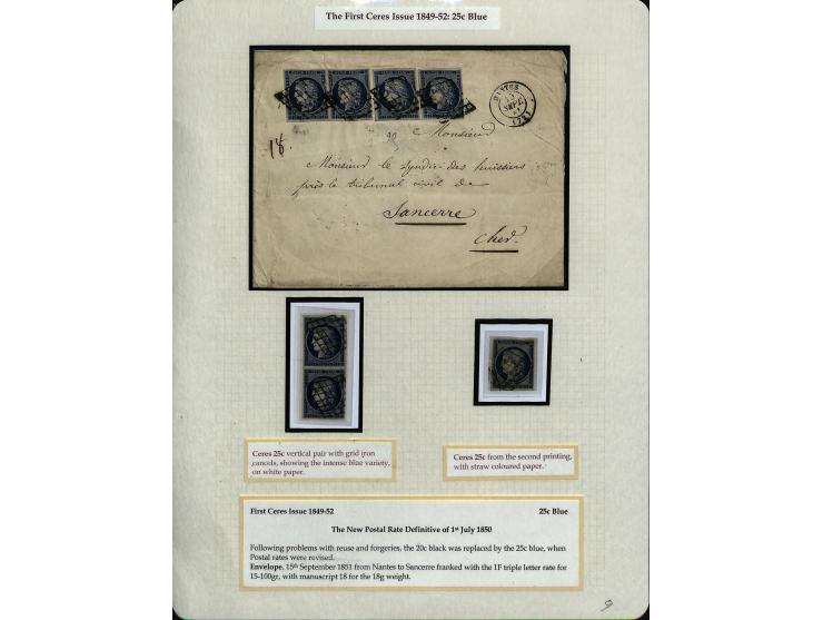 1849/75 (ca.), sehr schöner Sammlungsbestand, zu großen Teilen ausstellungsmäßig aufgezogen mit ungebrauchten und gebrauchten