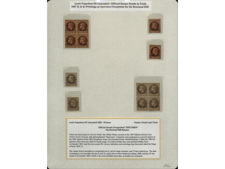1849/75 (ca.), sehr schöner Sammlungsbestand, zu großen Teilen ausstellungsmäßig aufgezogen mit ungebrauchten und gebrauchten