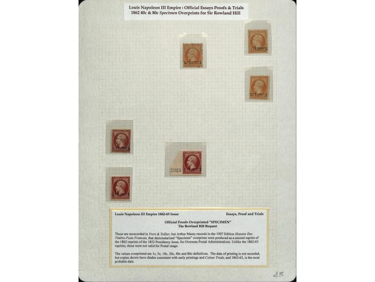 1849/75 (ca.), sehr schöner Sammlungsbestand, zu großen Teilen ausstellungsmäßig aufgezogen mit ungebrauchten und gebrauchten