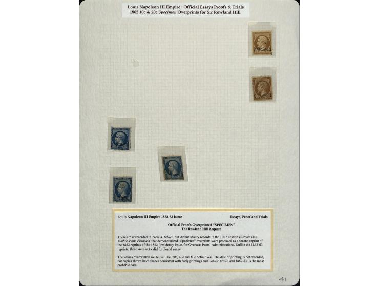 1849/75 (ca.), sehr schöner Sammlungsbestand, zu großen Teilen ausstellungsmäßig aufgezogen mit ungebrauchten und gebrauchten